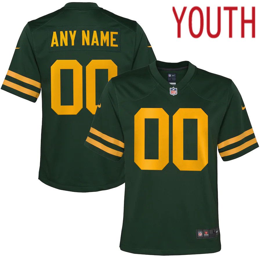 Youth Green Bay Packers Nike Green Alternate Custom NFL Jersey->youth nfl jersey->Youth Jersey